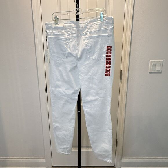 NYDJ Ami Skinny Jeans White Size 14 NWT Lift Tuck High Rise Soft - Picture 9 of 16